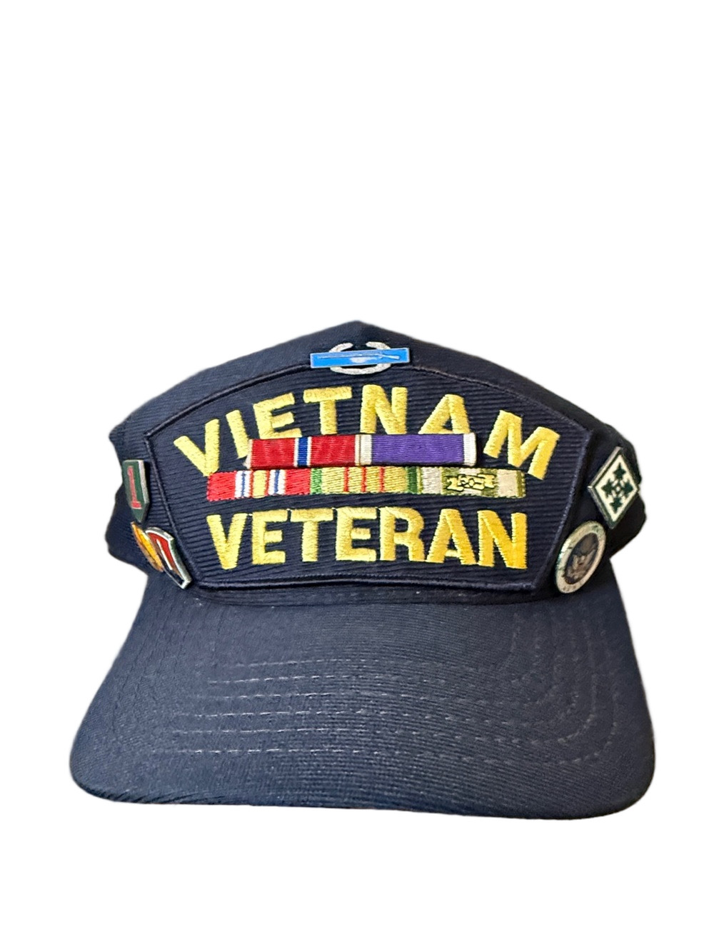 Vietnam Veteran Embroidered Navy Baseball Cap